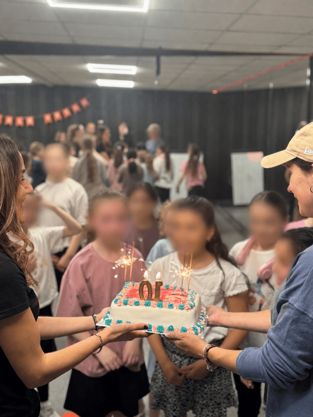 A children's birthday party held at the Birn Fitness studio in Manchester